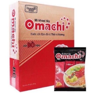 Thùng 30 gói mì tôm omachi xốt bò hầm vs sườn hầm 80gr 1 gói