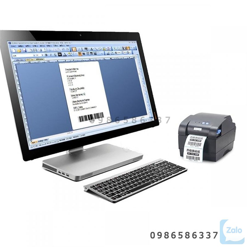 Máy in mã vạch hai chức năng in cả hóa đơn, máy 2in1 in tem mã vạch và in bill Xprinter XP-365B