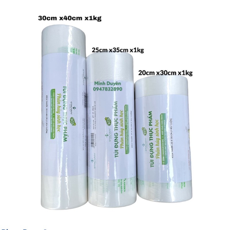 Combo 2 cuộn túi đựng thực phẩm 1kg cho gia đình - stahaus cao cấp