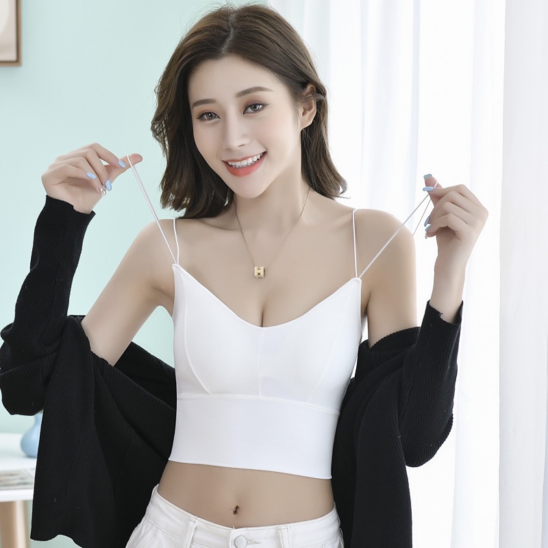 Áo Lót Hai Dây Đệm Mút Chất Cotton Co Dãn Mát Lịm DAN L&amp;U 207