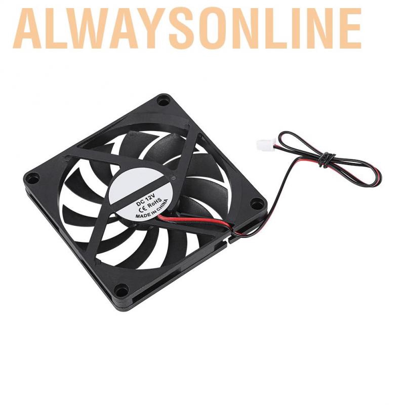 Alwaysonline Hot! 21.46CFM 2PCS 3D Printer Assembly Part High-speed Cooling Fan 12V 6000RPM High Quality New