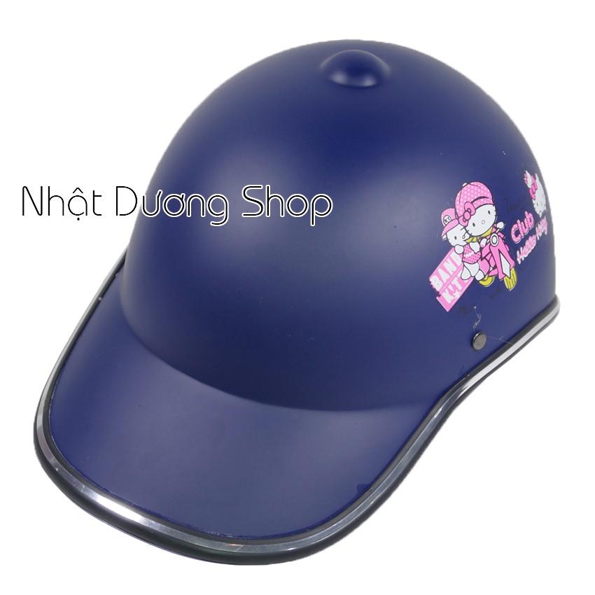 [Dán hình ngẫu nhiên] Nón bảo hiểm lưỡi trai nữ khoét đuôi thời trang cá tính - CL21