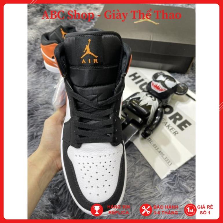 [FreeShip-Hàng Xịn] Giầy Jd1 Jordan đỏ cam trắng cao cổ