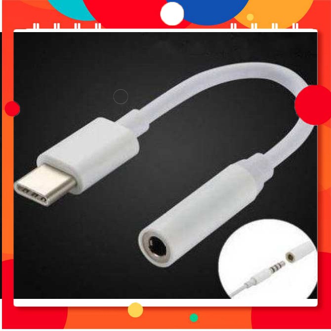 Jack Chuyển Tai Nghe Cổng Type C Ra Jack 3.5 Cho Điện Thoại Bảo Hành 6 Tháng