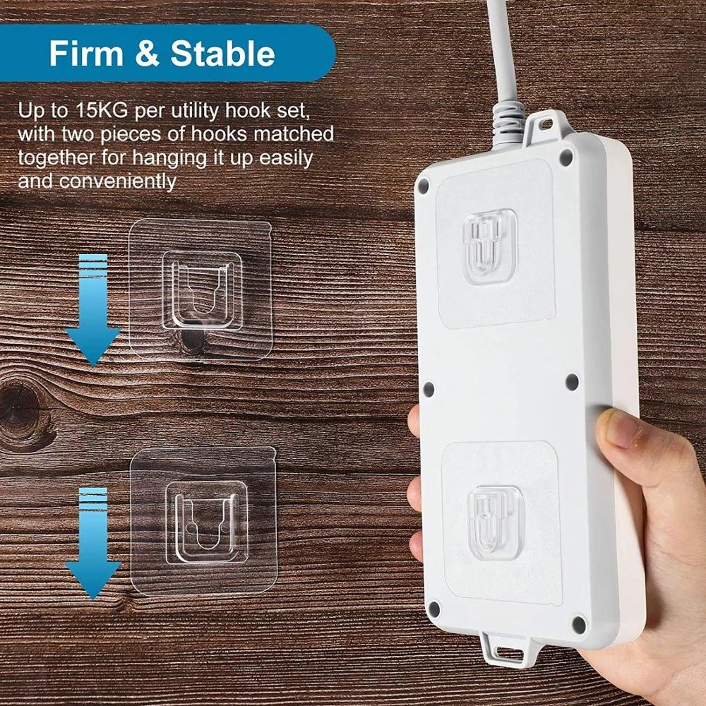 Móc Treo Đồ Dán Tường Trong Suốt Hai Mặt Tiện Dụng Cho Nhà Bếp / Nhà Tắm