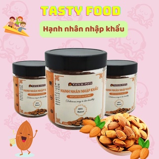 Hạt hạnh nhân nhập khẩu Fansipan hộp 230g, hạnh nhân sấy khô chính hãng đồ ăn vặt Tasty Food