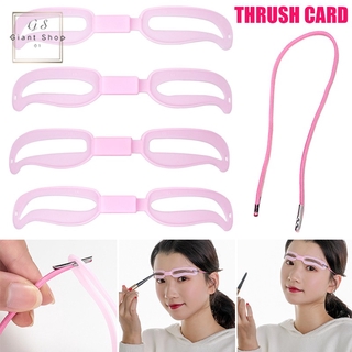 (Hàng Mới Về) Set 4 Khuôn Kẻ Lông Mày Có Thể Tái Sử Dụng Kèm Dây Đeo 3 Phút