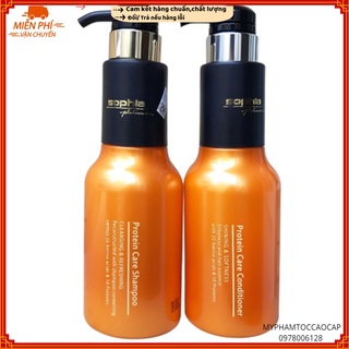 ✅(SOPHIA_KOREA)Combo dầu gội xả siêu dưỡng cho tóc yếu gãy rụng Sophia Platinum Protein Care 500MLX2 HÀNG CHÍNH HÃNG