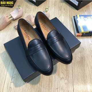 {VIDEO SP} Giày Da Nam Hàn Quốc Đai Đục Đen Trơn, Da Bò 100%, Đế Cao Su Đúc Cao 3cm, Mã K181