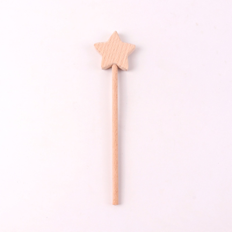 Đồ Chơi Gặm Nướu Bằng Gỗ Hình Gấu / Hoa / Ngôi Sao Dễ Thương Dùng Trang Trí