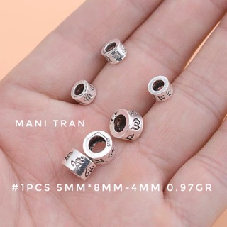 CHARM BẠC THÁI KHẮC OM MANI PADME HUM