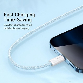Dây cáp sạc nhanh Baseus cổng USB sang IP 2.4A
