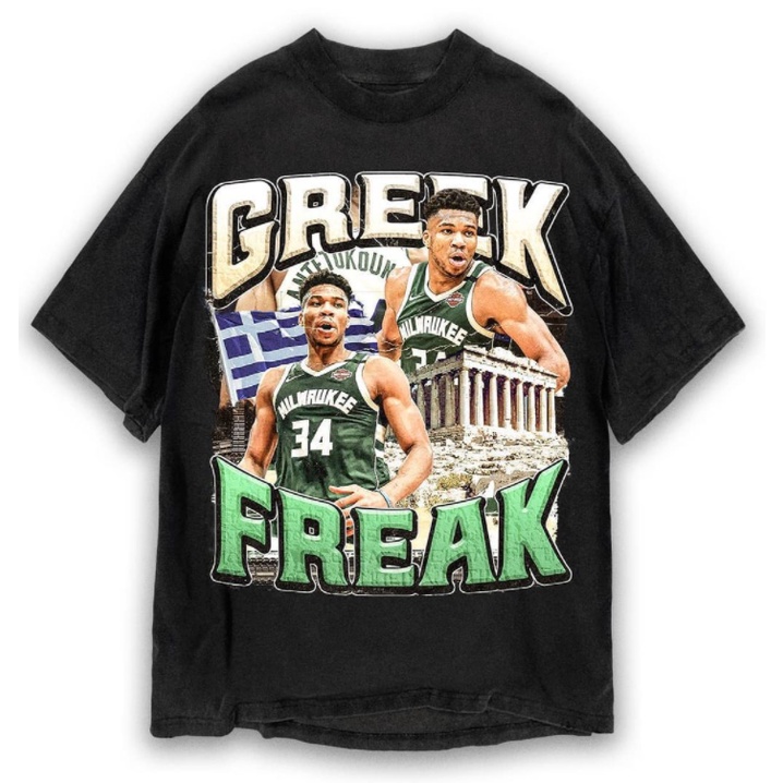 Áo thun unisex wright ngôi sao bóng rổ Greek Freak