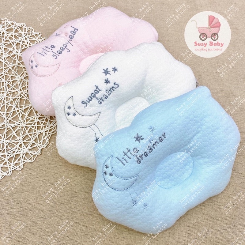 Gối chống méo bẹt đầu Bebe Comfort cao cấp cho bé ruột bông