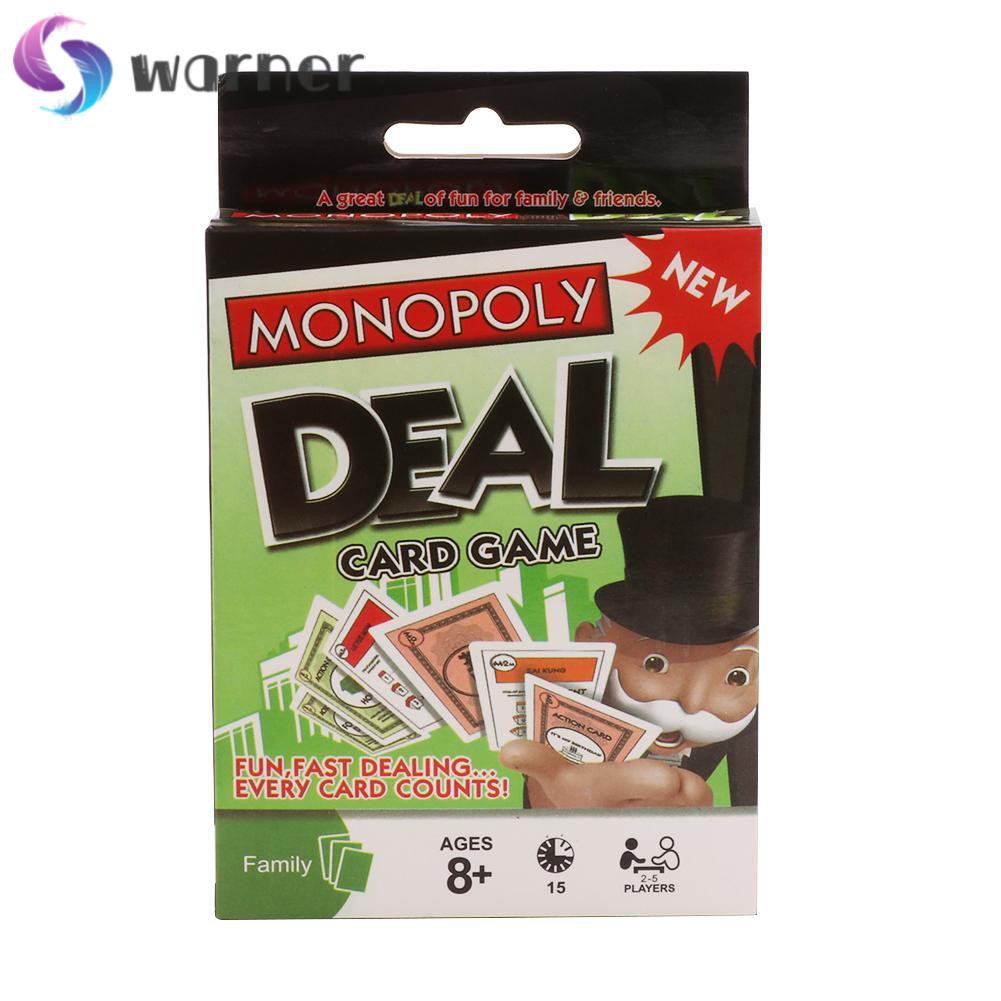 Hộp Thẻ Bài Monopoly Deal Warner1 Vui Nhộn Cho Người Lớn