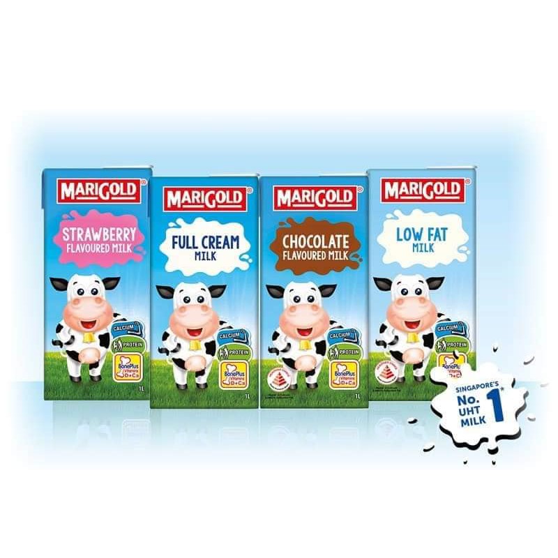 Sữa tươi tiệt  trùng Marigold mix nhiều vị thùng 24 hộp 200ml