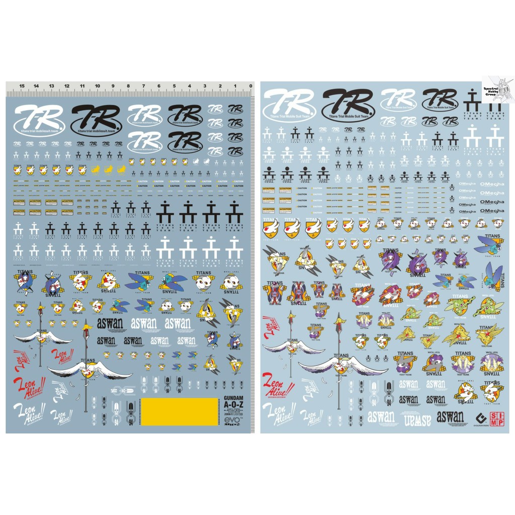 Decal nước dán mô hình Gundam Titans AOZ TR6 Titan TR-6 - Water sticker