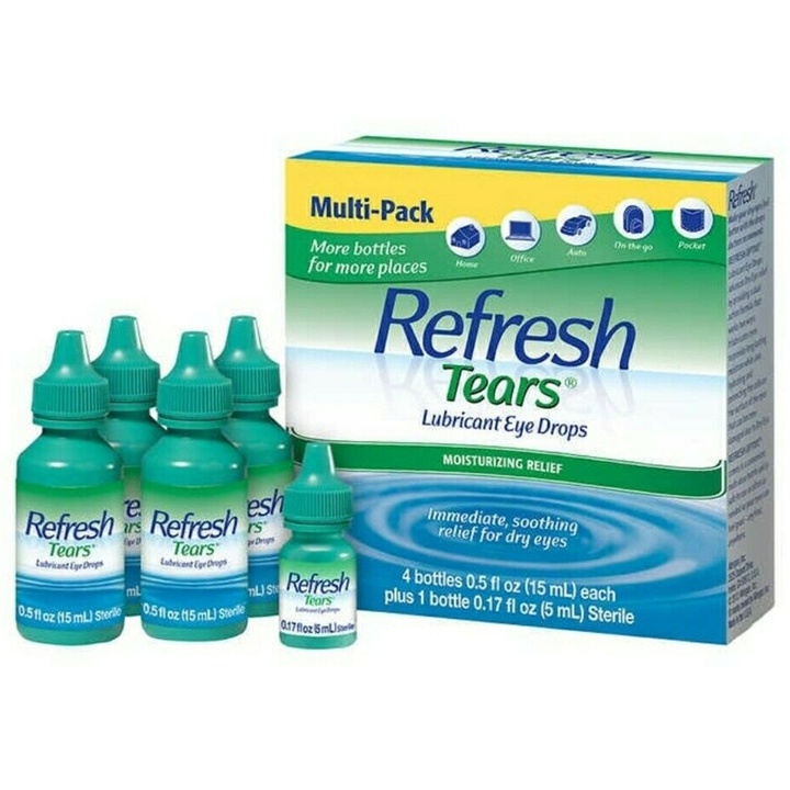 Nước mắt nhân tạo Refresh Plus Lubricant Eye Drops hộp 5 chai