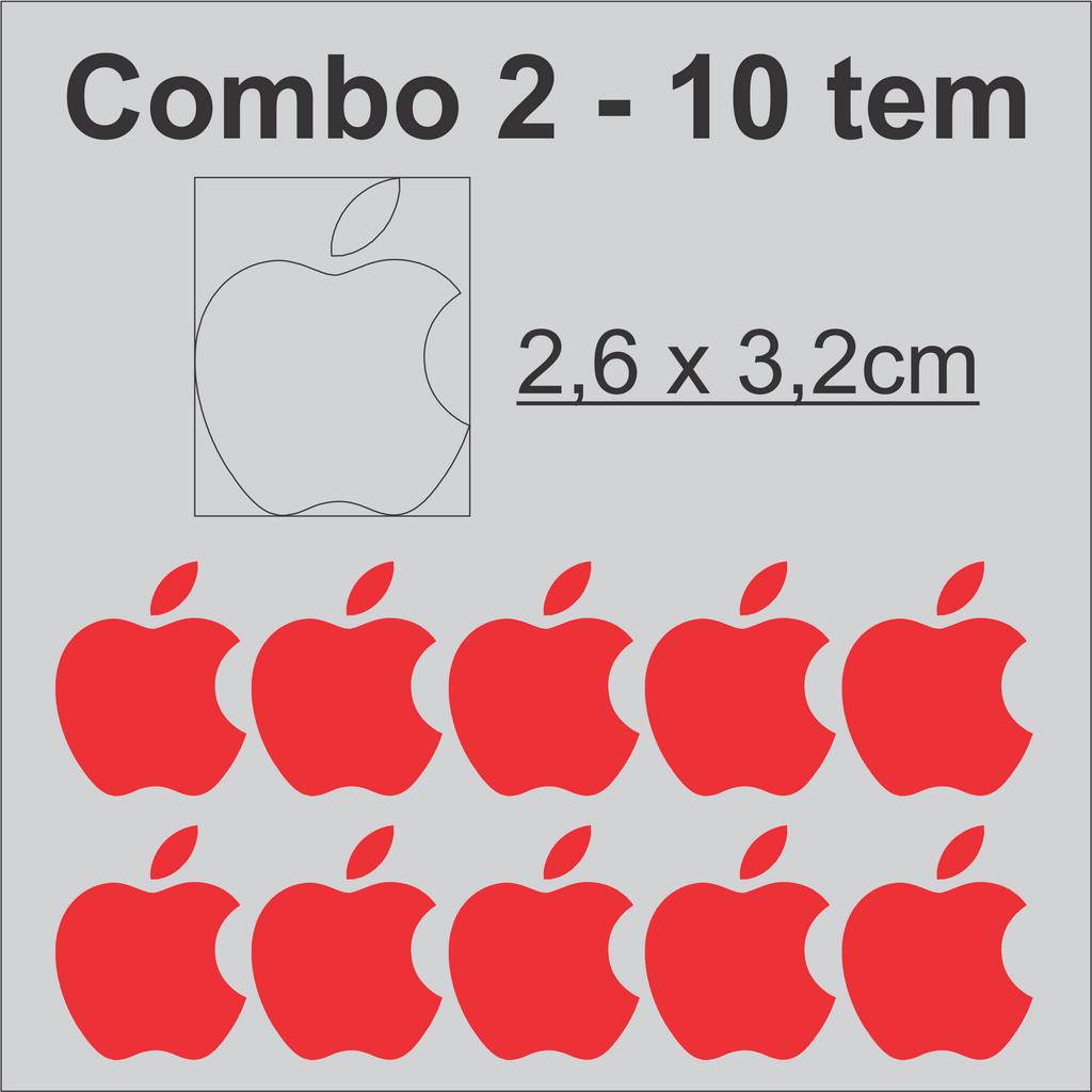 Combo 5 cái Tem Logo quả táo - Bóc dán chống nước - Dán mọi nơi