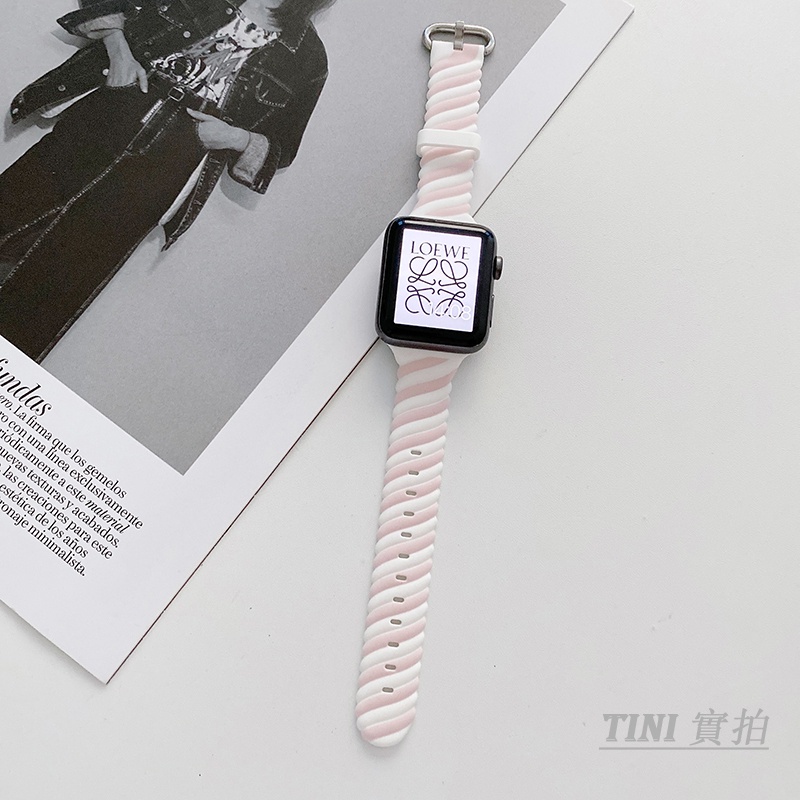 Dây đeo silicon thích hợp cho Apple Watch Series IWatch 7 / 6 / 5 / 4 / 3 /SE 44mm / 40mm / 42mm / 38mm /41mm / 45mm