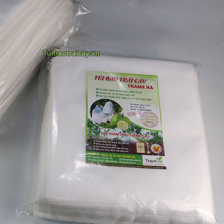 100 Túi vải bao trái bưởi Thanh Hà kích thước 30x35 - TV3035