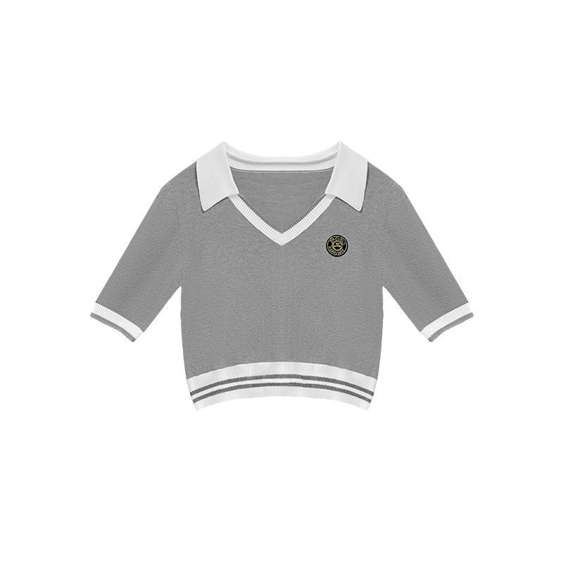 Áo Thun polo Ngắn Tay Form Rộng Phong Cách Hàn Quốc