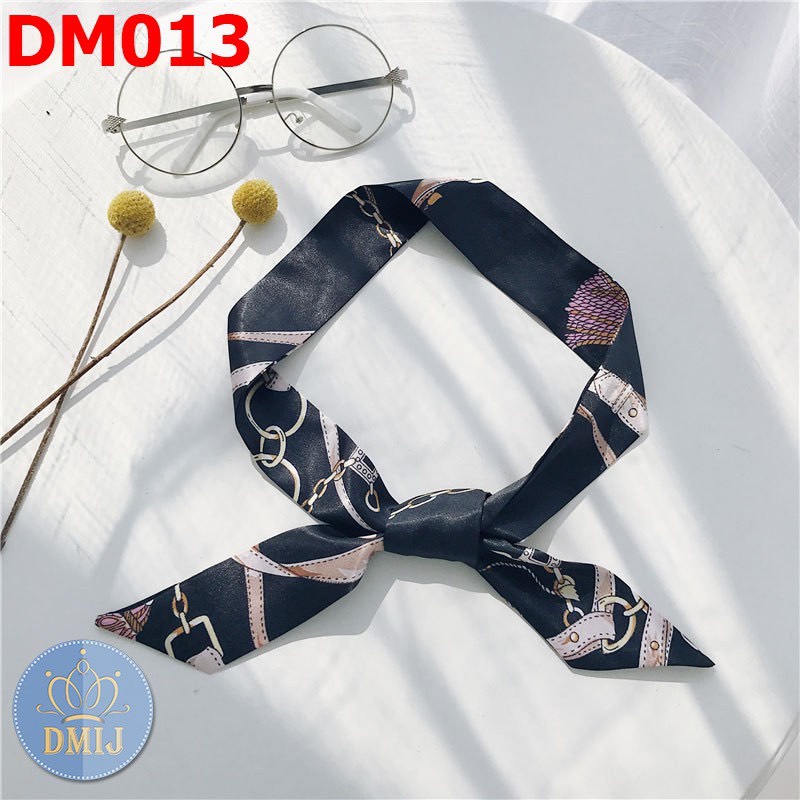 Khăn lụa Linh Store buộc tóc Turban choàng quàng cổ, Cột Tóc, quấn túi