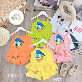 Quần áo trẻ em Set 2 dây Vịt Donald Hoạt Hình cho bé gái MiDuKid