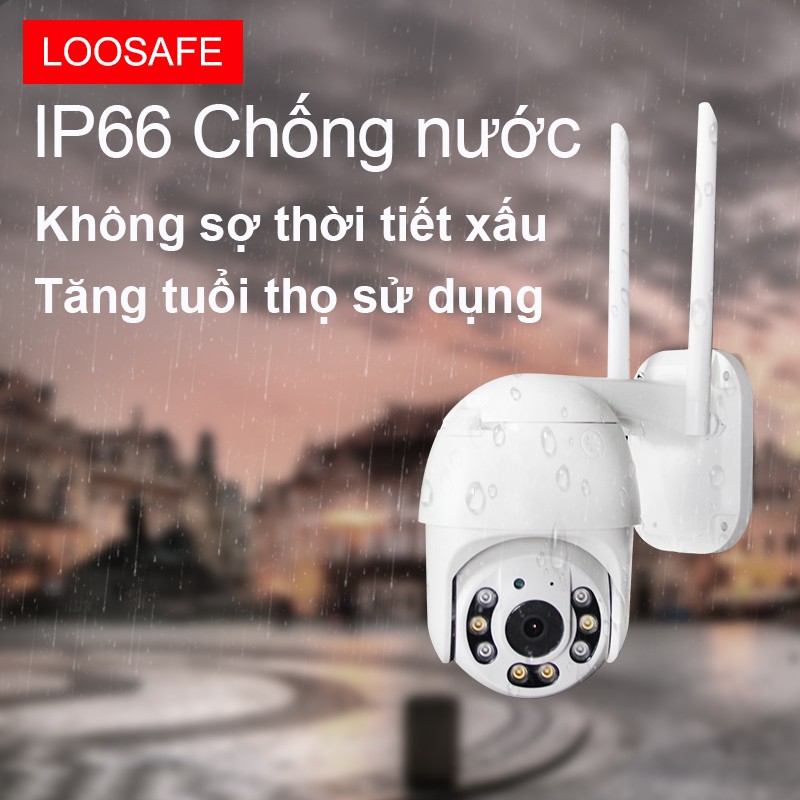 Camera Wifi ngoài trời Full HD 2MP chống nước, PTZ  camera có thể xoay , Camera IP Giám Sát