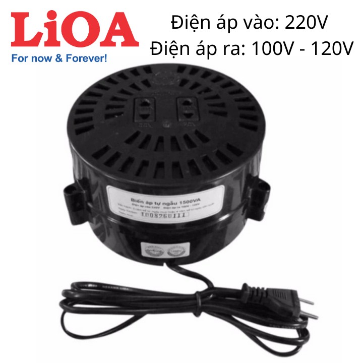 Biến áp đổi nguồn hạ áp 1 pha LIOA 1,2KVA vào 220v ra 100-120v