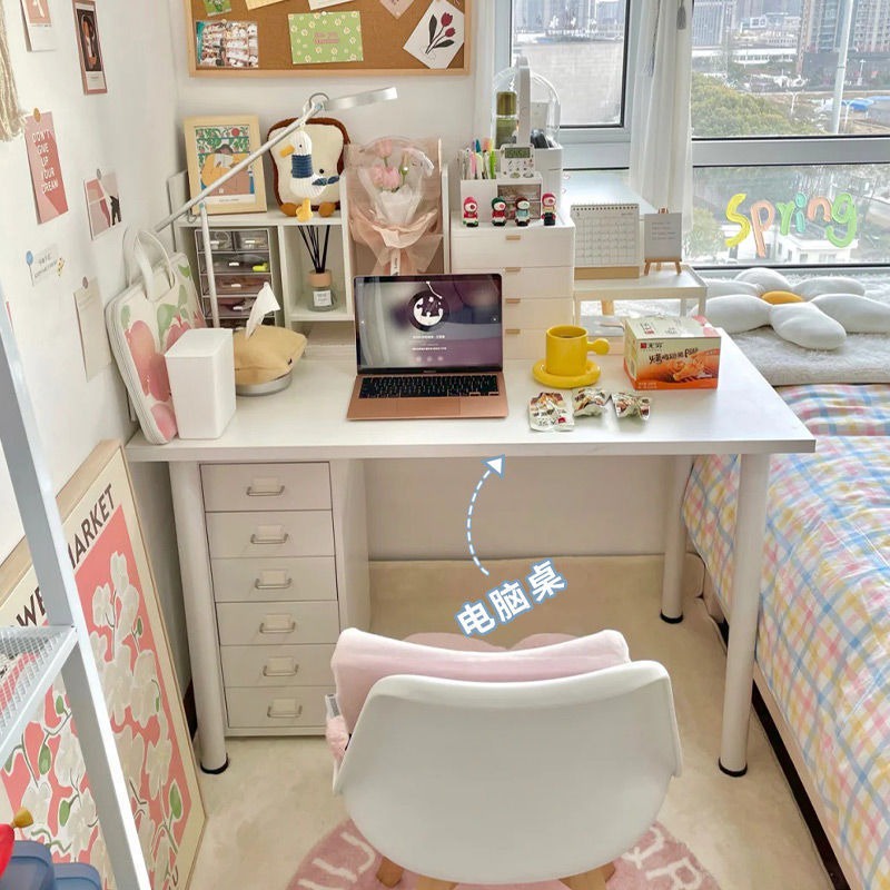 Bàn trắng làm việc,học tập, decor, chụp ảnh tiktok, ăn uống, gia dụng, dễ lắp ráp, xu hướng hottrend hiện đạ
