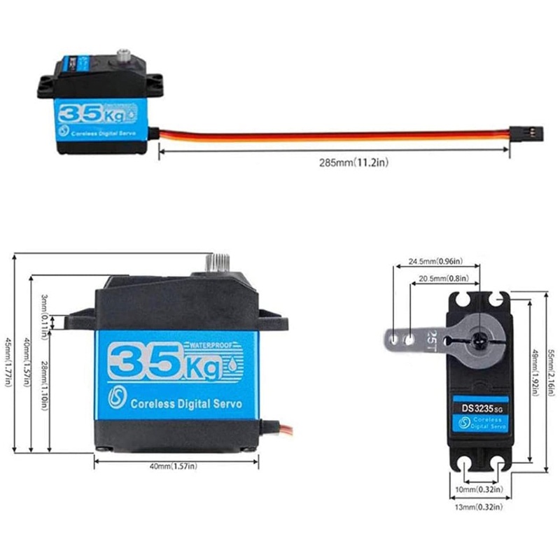 Động Cơ Servo Kỹ Thuật Số Không Lõi 270 Độ Cho Robot Diy