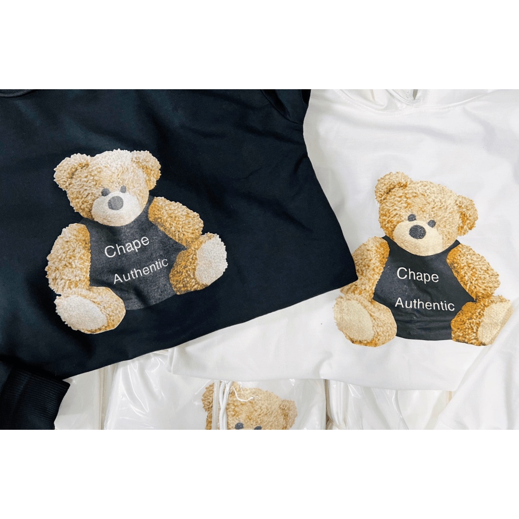 (HCM) ÁO KHOÁC NỈ HODDIES TRÙM ĐẦU - HỌA TIẾT CON GẤU - SIÊU CUTE CHO CÁC BẠN TRẺ - THỜI TRANG GENZ KME FASHION