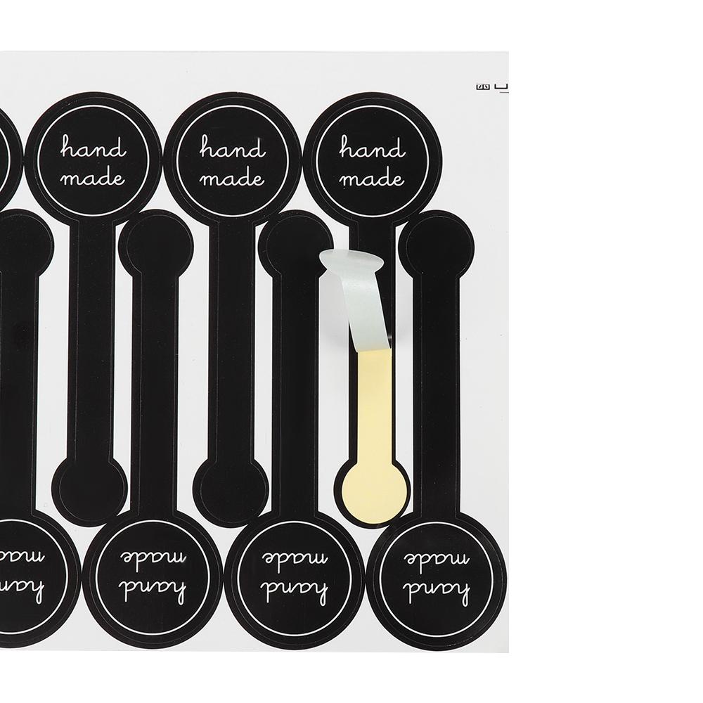 GOGOUP Set 20 Tờ Giấy Dán Niêm Phong Màu Đen Làm Bằng Tay