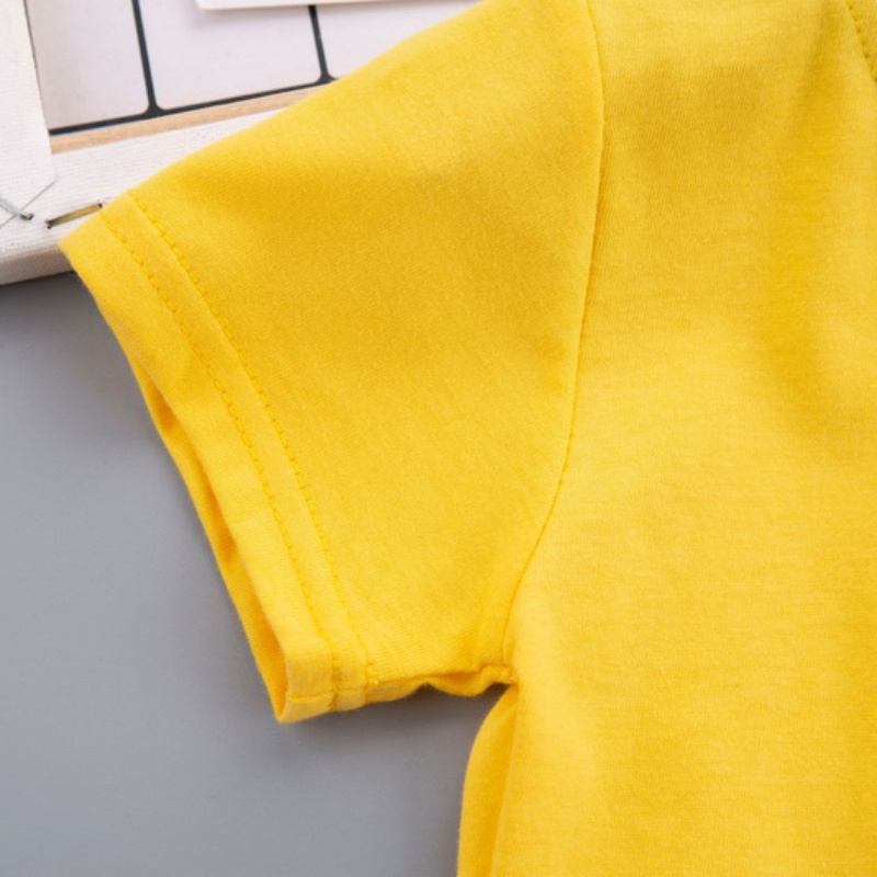 Set đồ 2 món gồm áo thun tay ngắn họa tiết xe hơi hoạt hình + quần jean cho bé 1-6 tuổi