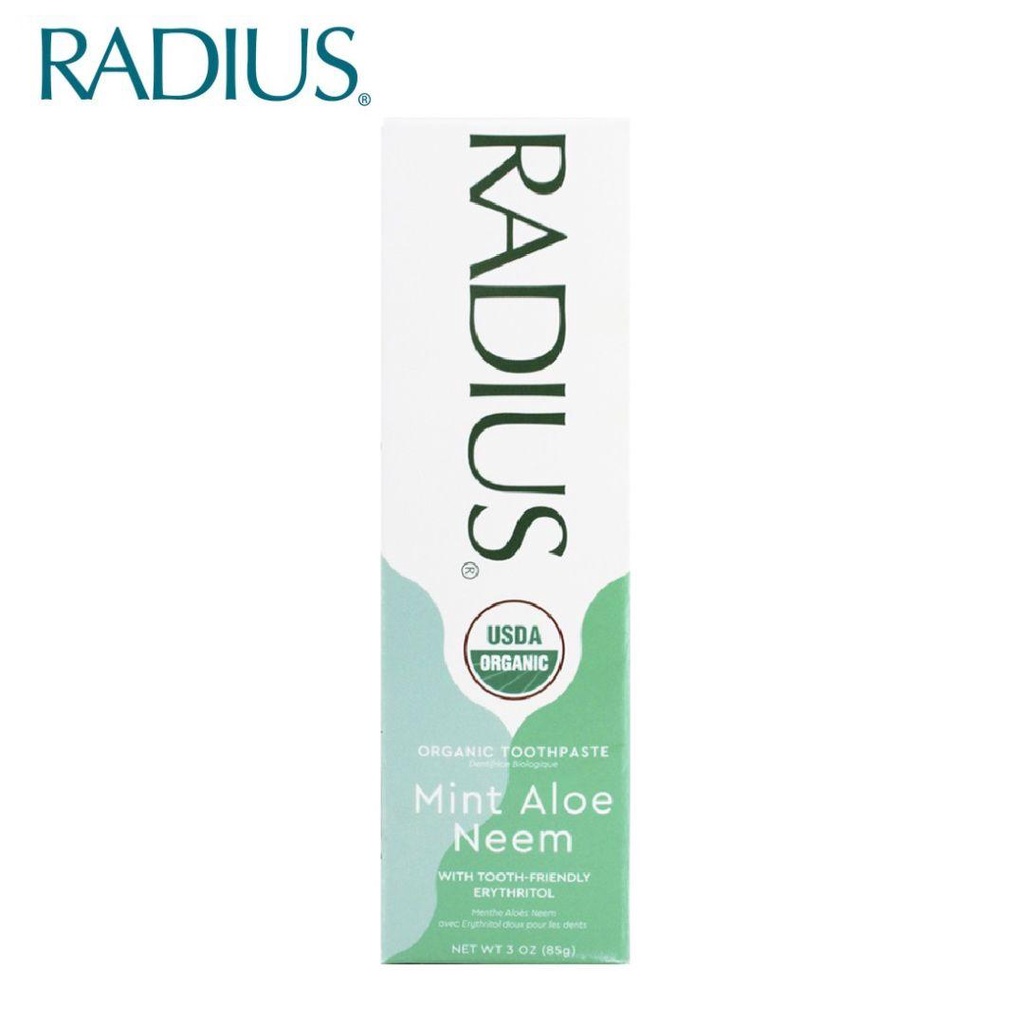 Kem đánh răng hữu cơ vị bạc hà lô hội radius organic mint aloe neem - ảnh sản phẩm 3