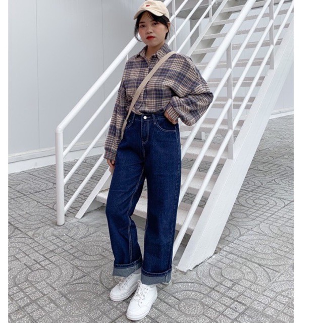 Quần jean chỉ nổi