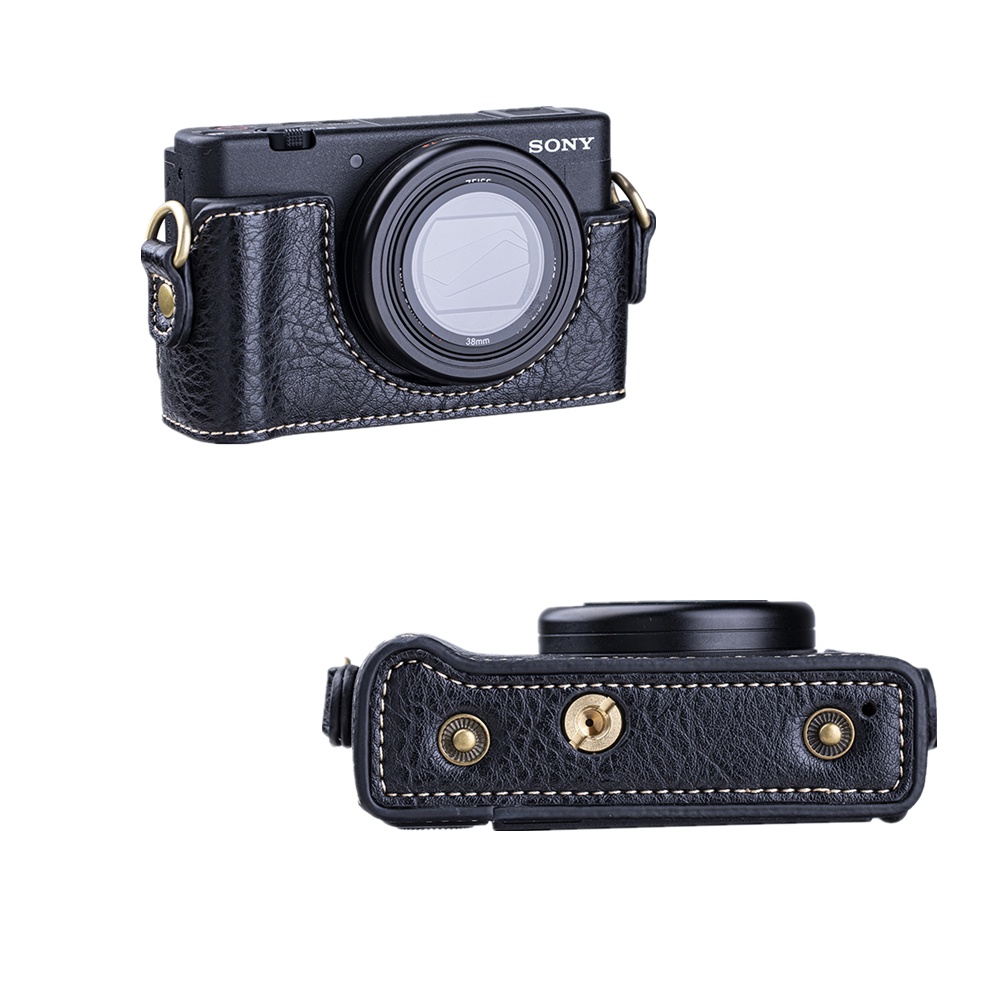 Set túi da PU + dây đeo vai cho máy ảnh Sony ZV1
