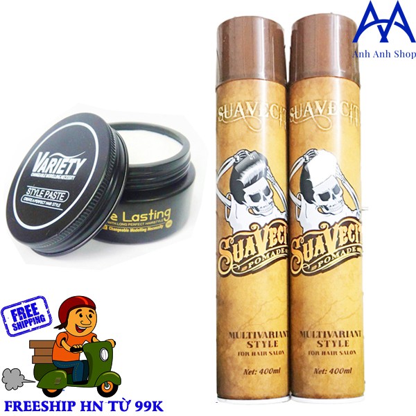 COMBO GÔM SUAVECTO 400ML VÀ SÁP VARIETY