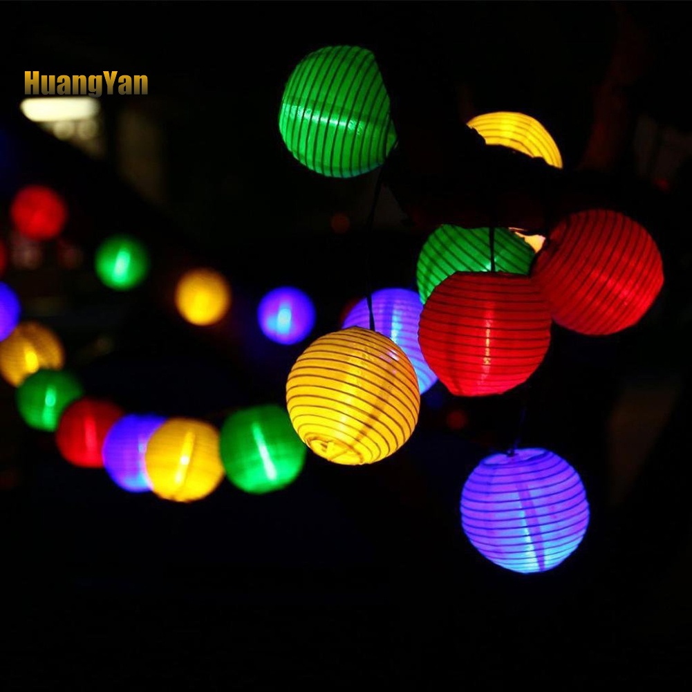 Bộ Dây Đèn Led 10 / 20 Bóng Bóng Bay Năng Lượng Mặt Trời Trang Trí Sân Vườn