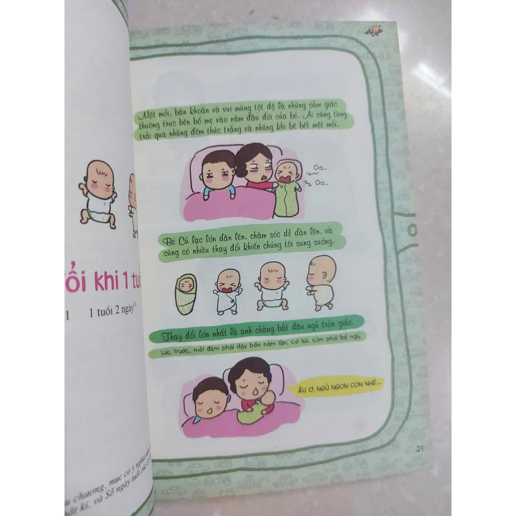 Sách - Nhật Ký Bằng Tranh Của Mẹ Cháo Quẩy - Bé Củ Lạc Lớn Lên Từng Ngày