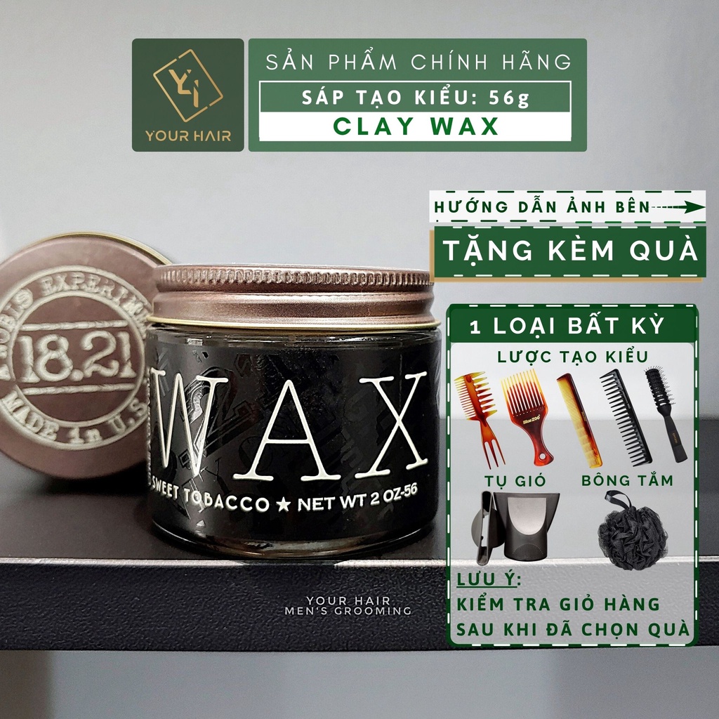 Sáp vuốt tóc 18.21 Man Made Wax - 56g