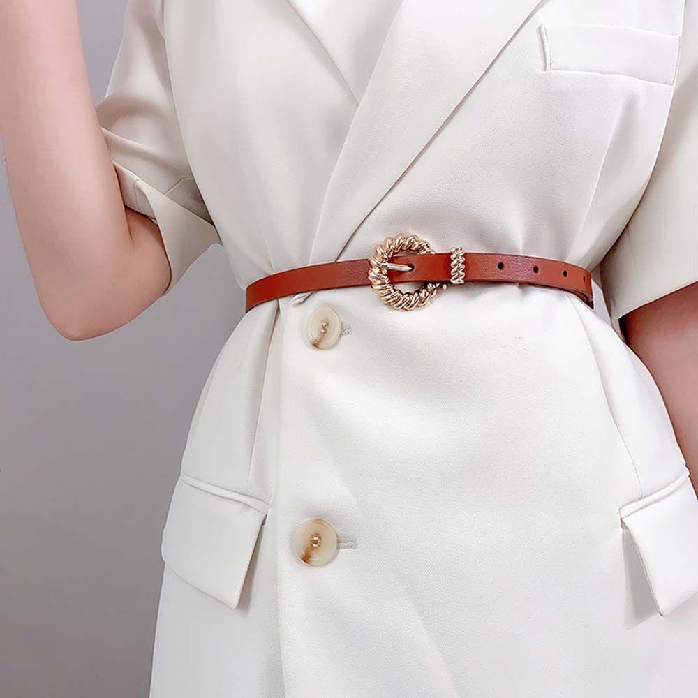 Thắt Lưng Da PU Mỏng Phối Lỗ Thời Trang Dân Tộc Hàn Quốc Cá Tính MXGOODS