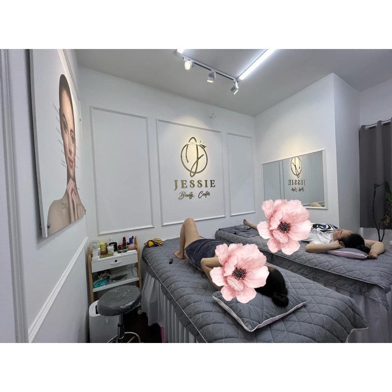 Tấm phủ poly cotton chần bông cho giường spa, giường mi phun xăm kích thước 120x220cm