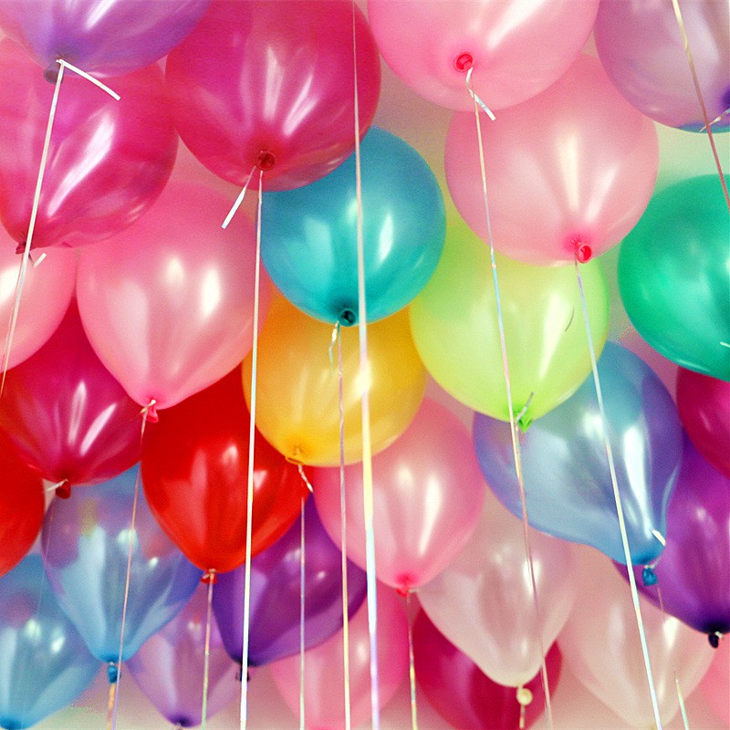 Combo 100 vỏ bóng size 10 inch 30cm MÀU HỒNG MS06