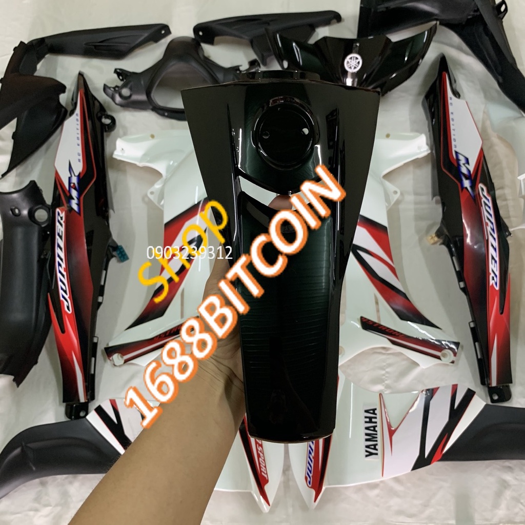 Fuil Bộ dàn áo xe Jupiter MX MÀU TRẮNG ĐEN, JUPITER gravita / nhựa ABS nguyên sinh cao cấp LOẠI 1