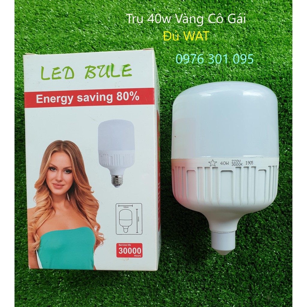 Bóng Led Trụ Kín Nước 40w (Trắng - Vàng) (Thiếu Wát - Đủ Wát)