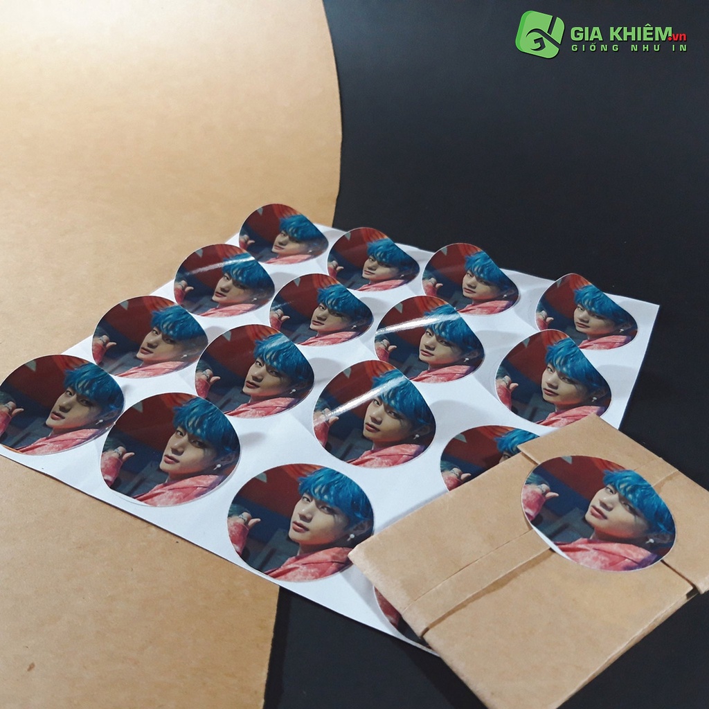 In sticker 3x3cm mẫu tuỳ chọn theo yêu cầu