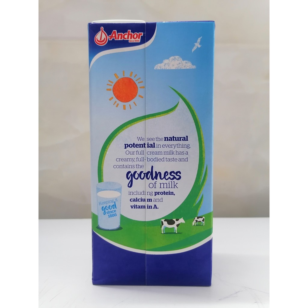 [Hộp 1 Lít – FULL CREAM] SỮA TƯƠI NGUYÊN KEM [New Zealand] ANCHOR UHT Milk (halal)