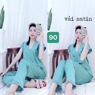 ☘️HÀNG TẾT: đồ bộ vải lụa kiểu tiểu thư <60kg